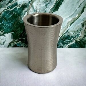 TOWLE Silversmiths Hammered Ice Wine Bottle Chiller Stainless Steel 7" India VG